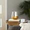 7" Gold & Silver Glass Modern Candlestick Holder